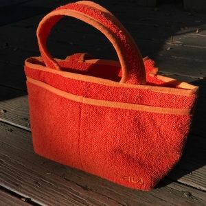 FILA Orange Terrycloth Bag Y2K Vintage